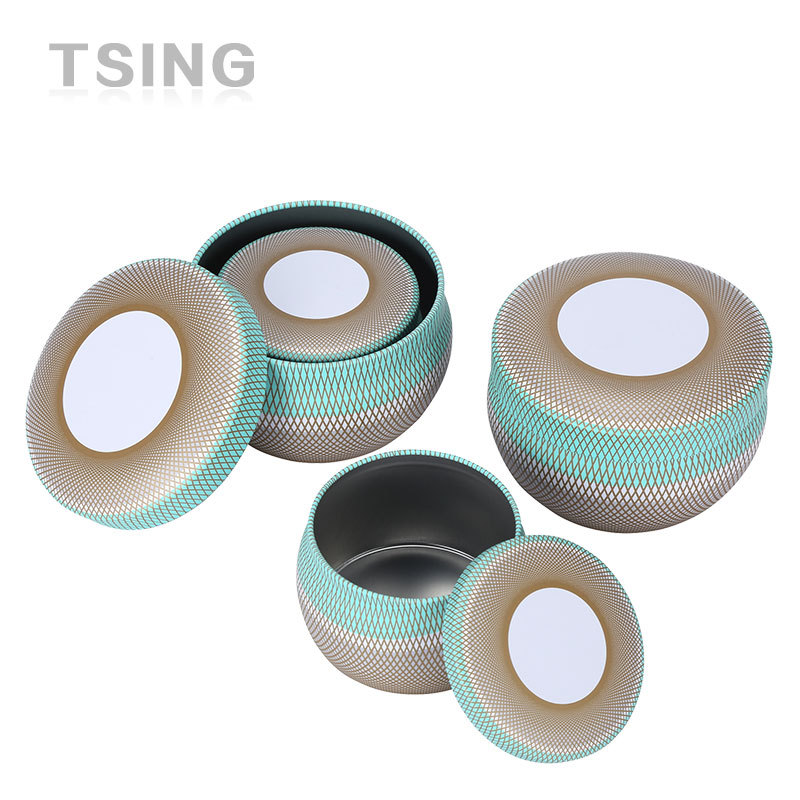 En stock fábrica directa hojalata latas de té caja de hierro aromaterapia vela latas de hierro de alta calidad latas de té grandes cantidades