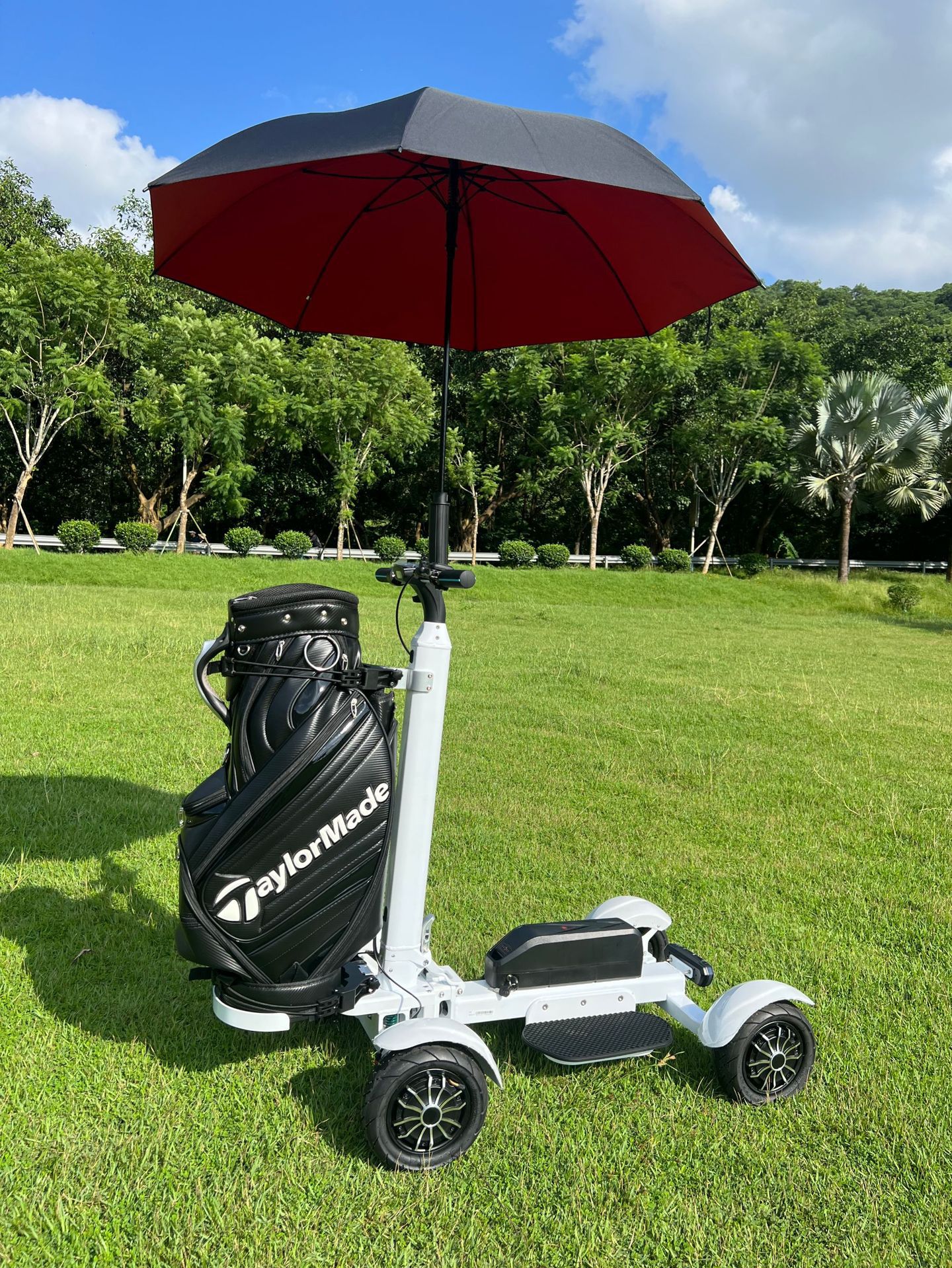 Retuol Four-Wheel Electric Golf Cart Scooter Foldableable and Detachable for 18 Holes Drop Shipping
