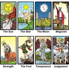 个性化图片彩印塔罗牌吊坠护身符304不锈钢项链