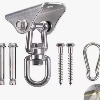 Аксессуары для крепления гамака из нержавеющей стали, подвесная пластина для воздушной йоги, пряжка для качелей, вращающийся крючок для подвесного стула