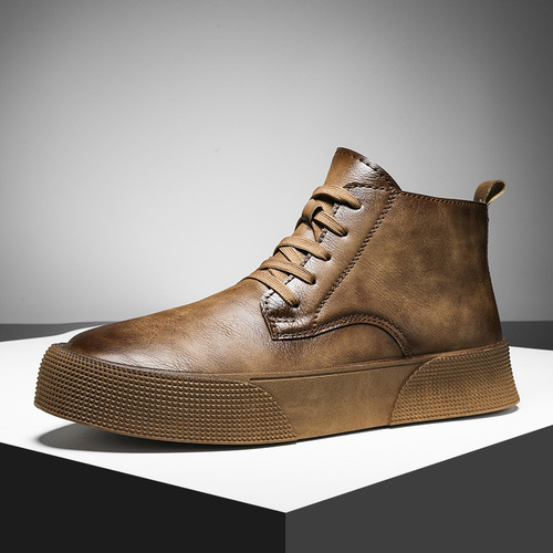  Spring New High Top Men's Shoes Thick Sole Heightening Casual Shoes Polished Old Men's Sneakers Dropshipping 2233-1