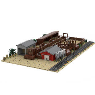 Cross-Border Moc-131286 Railway Yard Mini Railway Scene Model 9175 Particle Number Toy Gift