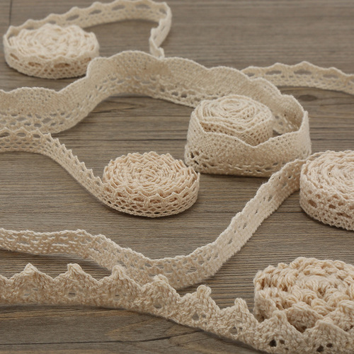 5 meters cotton thread lace accessories decoration milk ribbon hollow fabric white handmade DIY curtain material