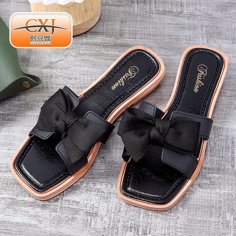 Pantuflas mujeres verano ropa exterior 2024 nueva tendencia de la moda playa playa playa antideslizante fondo plano sandalias de mujer