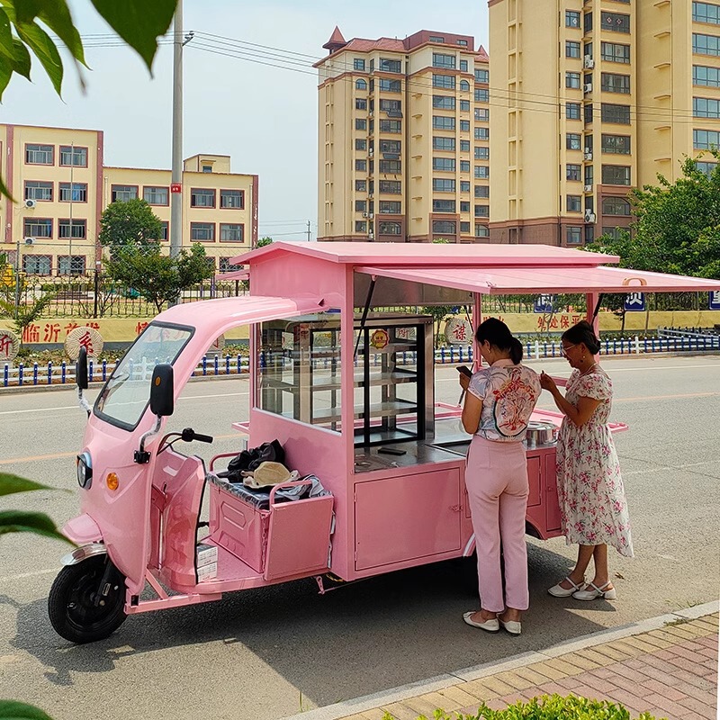 Night Market Multifunctional Dining Cart Mobile Stall Snack Cart Cold Drink Milk Tea Coffee Cart Three-Wheel Scenic Spot Popular Vending Cart Night Market Multifunctional Dining Cart Mobile Stall Snack Cart Cold Drink Milk Tea Coffee Cart Three-Wheel Scenic Spot Popular Vending Cart