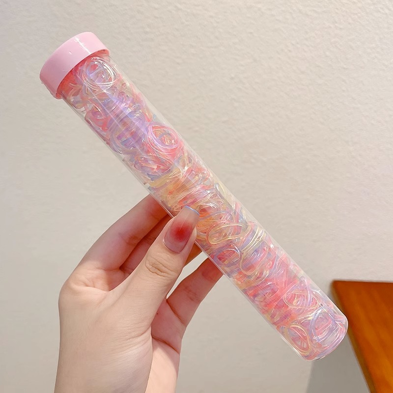 女童彩色一次性发圈不伤发橡皮筋宝宝扎头绳黑色小发饰头绳|undefined