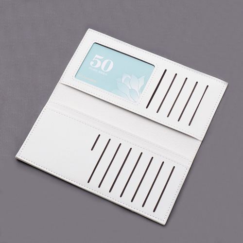 New men's wallet, Korean version, trendy long cross pattern wallet, fashionable multi-card slot simple wallet, factory direct sale