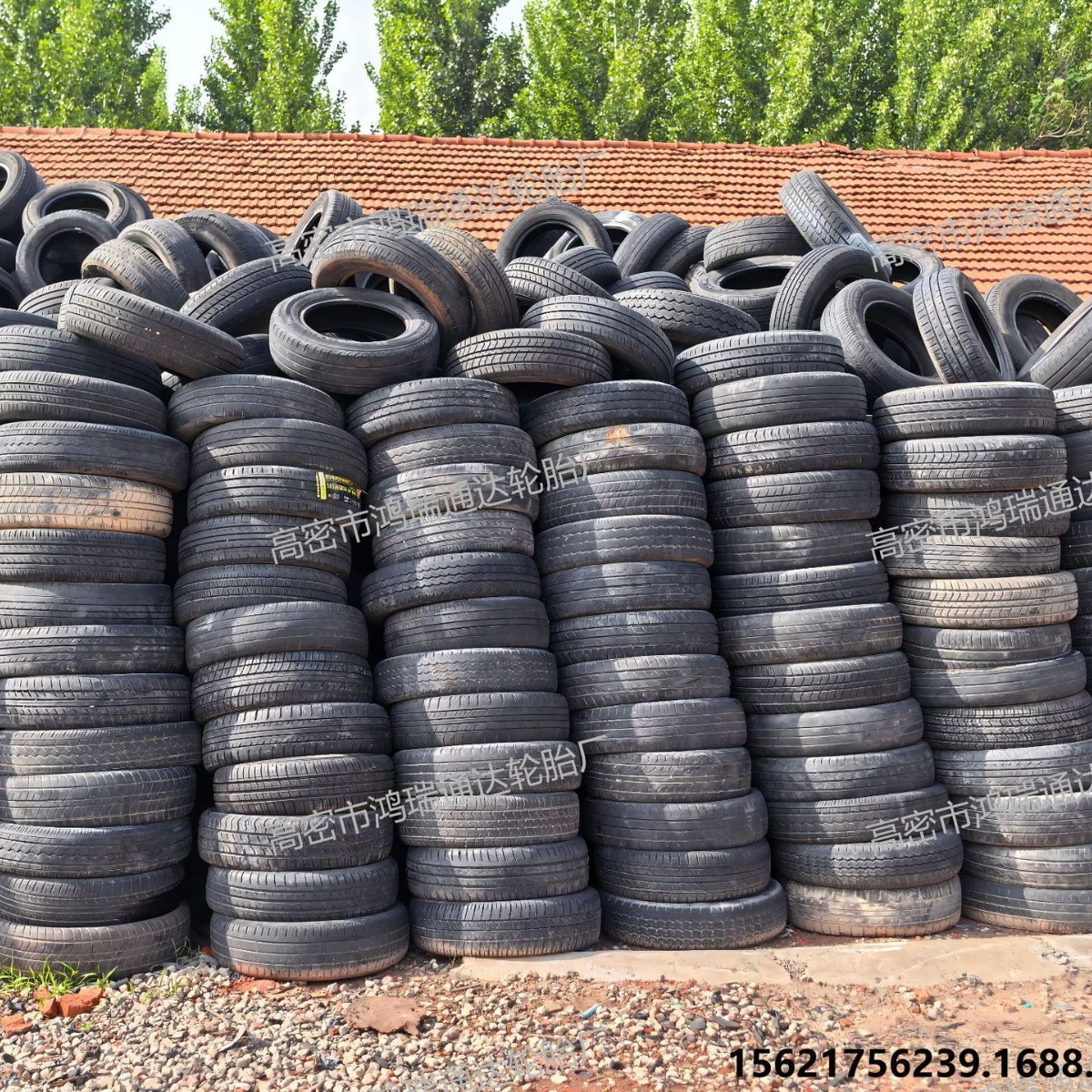 Large quantity of used car tires for sale, kindergarten painted anti-collision tires, target practice training tires, waste tires