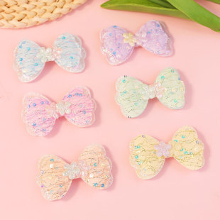 Pearlescent Sequin Bow Sequin Hairpin Headwear Shoes Clothing Bags Jewelry Materials DIY Accessories Accessories Wholesale