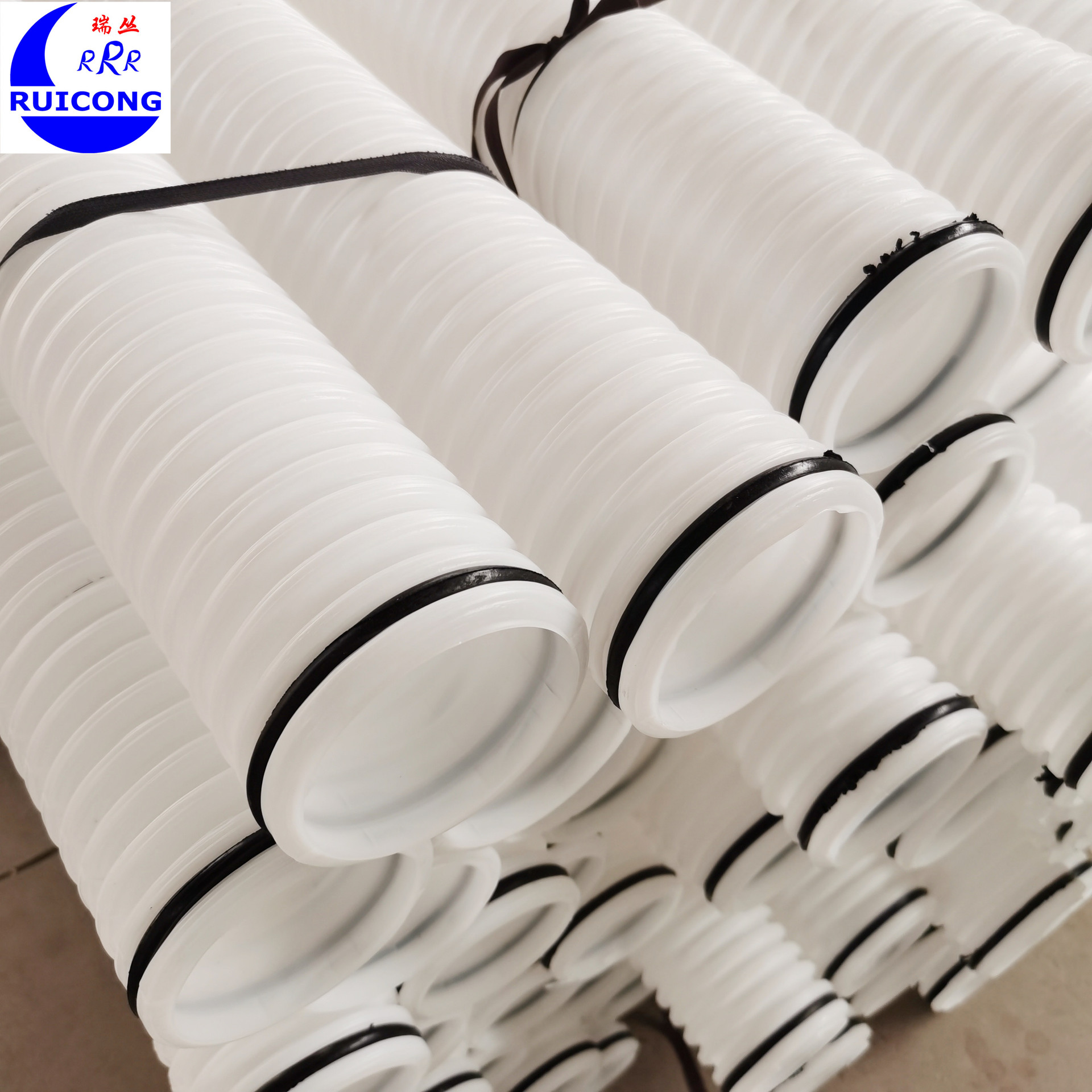 厂家批发pe白色小波纹管110 弱电通讯穿线波纹管 量大从优