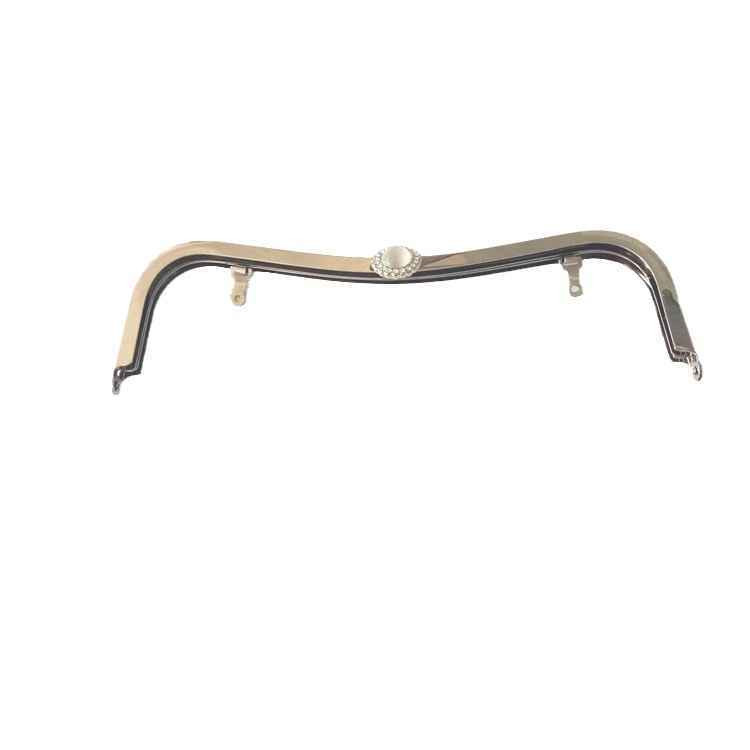 厂家供用 晚装包镶钻凹腰双耳口金 钱包口金夹 五金较框