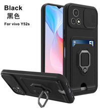 适用VIVO Y52S插卡推窗手机壳全包Y72指环支架Y51防摔Y20保护套