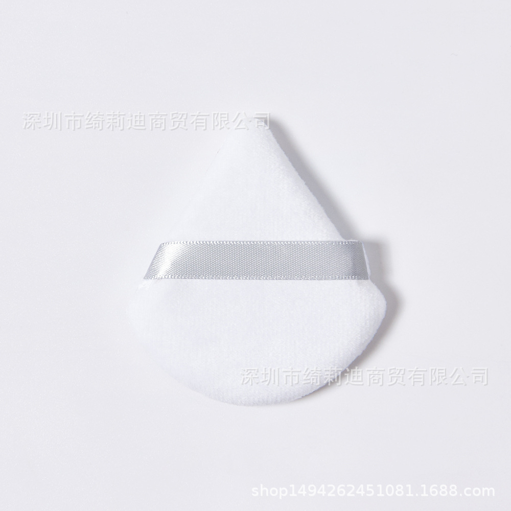 (Costura) soplo de polvo suelto de terciopelo de cristal triángulo multicolor polvo suelto polvo seco algodón polvo soplo húmedo y seco de doble uso