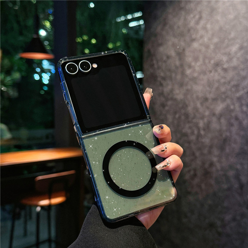 适用三星zflip7磁吸手机壳Zflip 7代折叠屏镭射渐变zflip6翻盖套|undefined