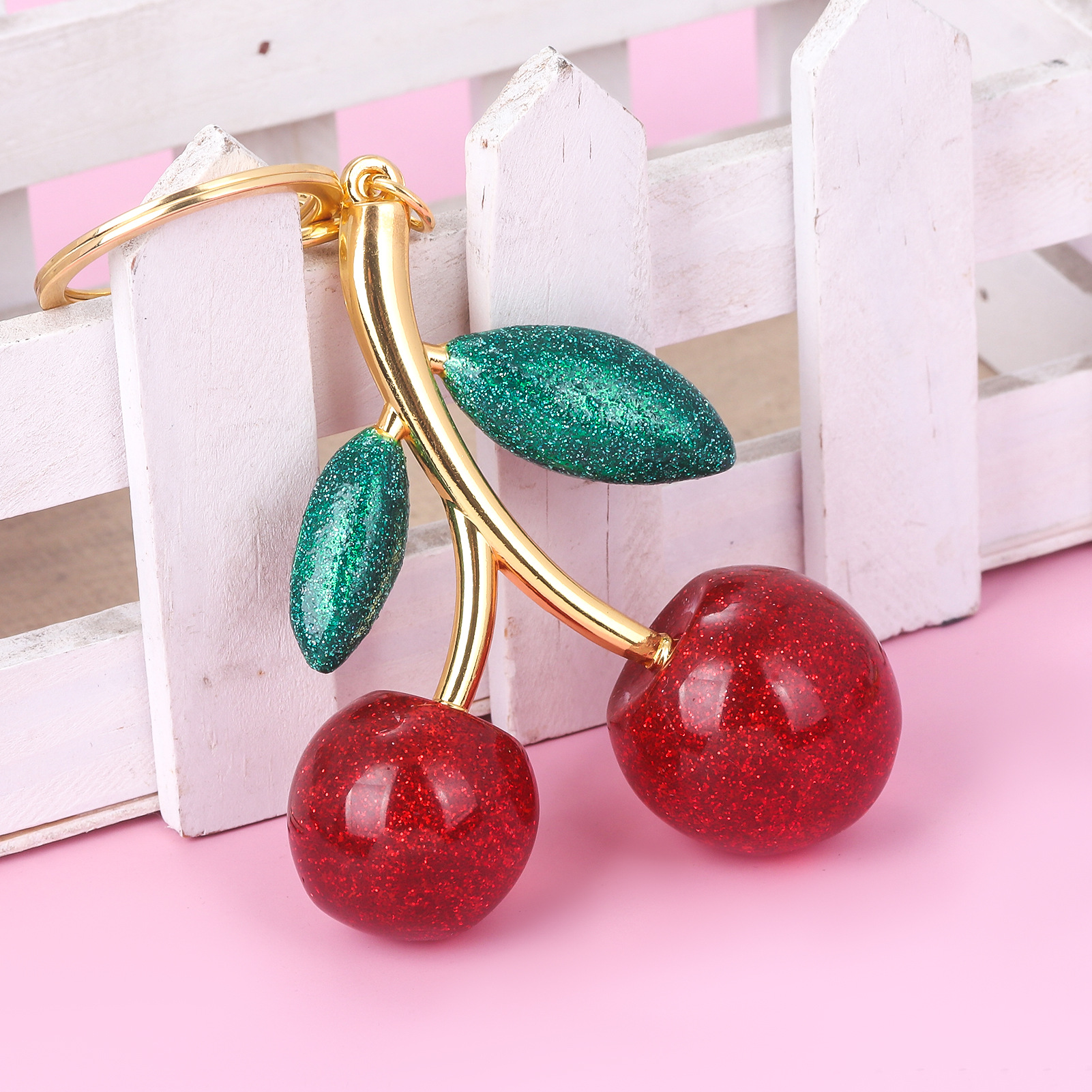 64g Weight Bag Pendant, Keychain Classification 1 Piece Quantity Holiday, Banquet, Travel Occasion Plastic, Resin Material Christmas Festival Cherry Pattern Fruit/Food, Plating Design Elegant, Hip-Hop, Simple Style Style 1 Piece Elegant Hip-Hop Simple Style Cherry Plastic Resin Fruit/Food Plating Christmas Bag Pendant Keychain 38