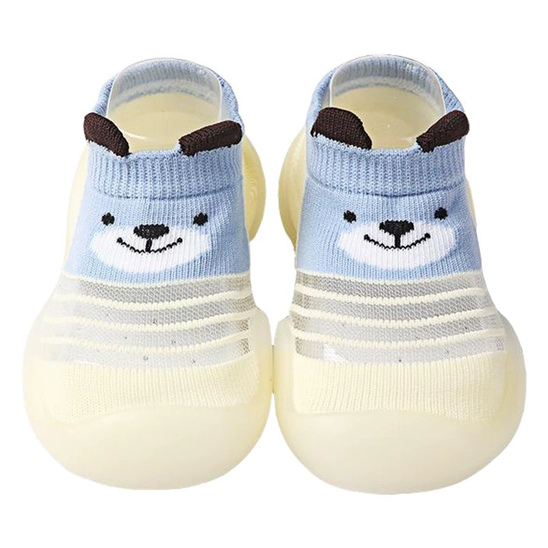 Летняя детская обувь для мальчиков и девочек, обувь для малышей, дышащие носки из ледяного шелка, нескользящая домашняя обувь для младенцев