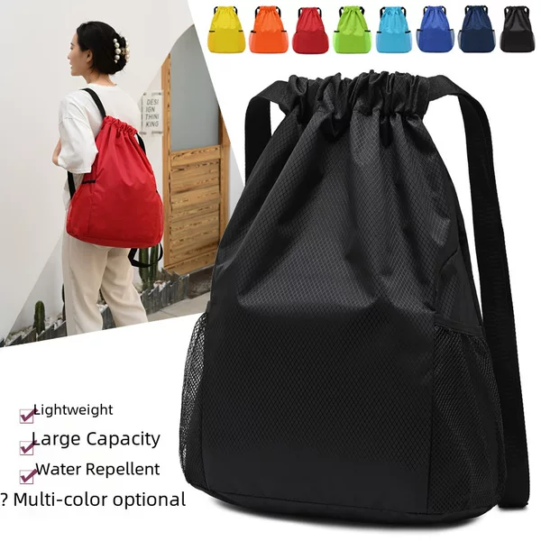 Custom Printed Logo Drawstring Backpack, New Style for Men and Women, Large Capacity Drawstring Gym Sports Basketball Bag