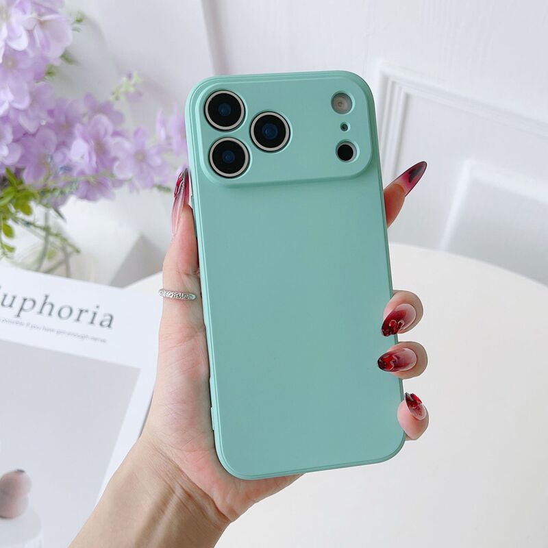 适用iPhone17promax全系列魔方直边液态硅胶手机壳全包精孔手机壳|undefined