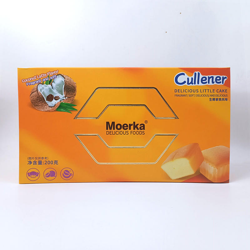 奇美行卡倫納戚風蛋糕生椰拿鐵風味200g婚慶禮盒裝下午茶點心糕點