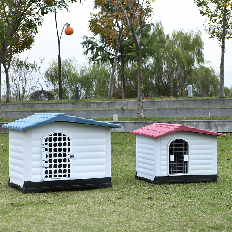 Casa de perro Samo Golden Retriever perro gran espacio doble puerta ventilación PP material perrera Four Seasons al aire libre mascota Villa