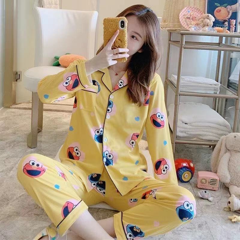 2025 nuevo pijama mujer rebeca de verano manga larga celebridad de Internet estilo caliente mujer traje de primavera y otoño de dos piezas estilo ins image 26