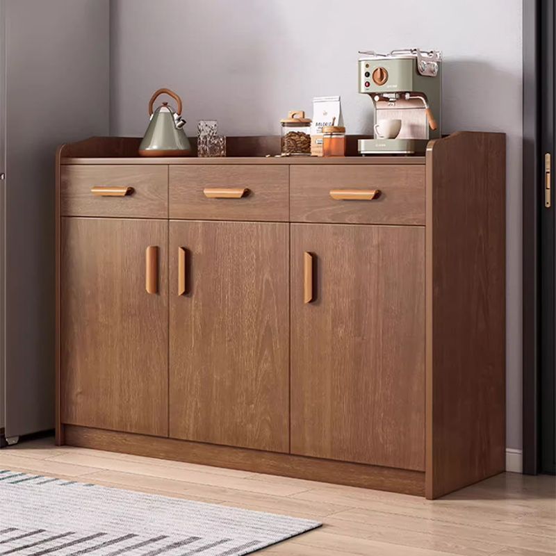 Tea Cabinet, Living Room Sideboard, Household Storage Solid Wood Color Meal Preparation Wall Storage Cabinet Kitchen Cabinet Storage Cabinet