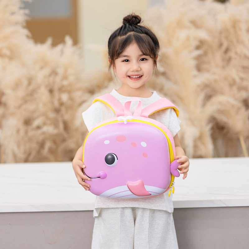 Nuevos niños de dibujos animados cáscara dura kindergarten mochila ballena bebé Eva cáscara de huevo niño niña bebé mochila