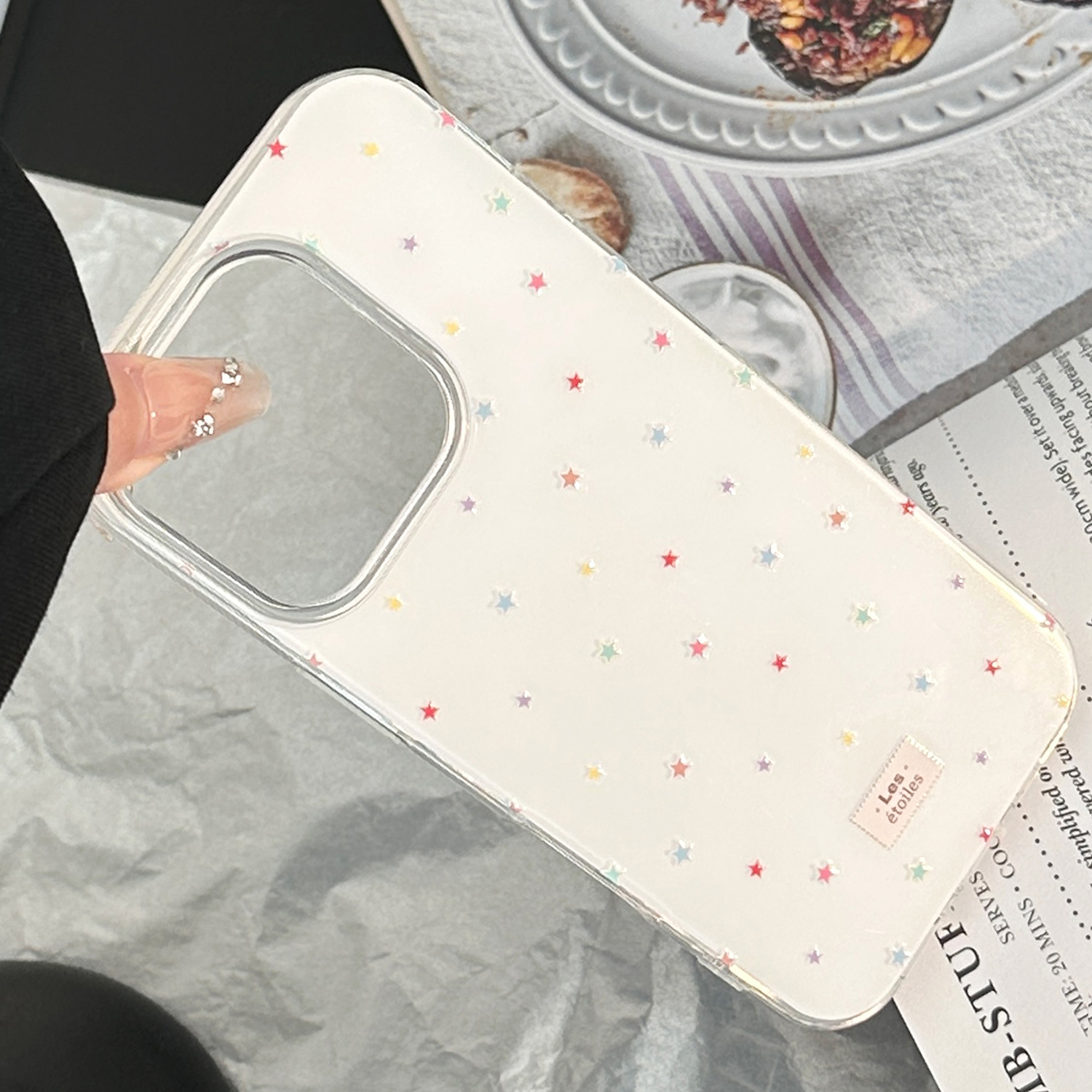ins风彩小星星苹果16手机壳适用17pro max代发iphone13防摔11韩风
