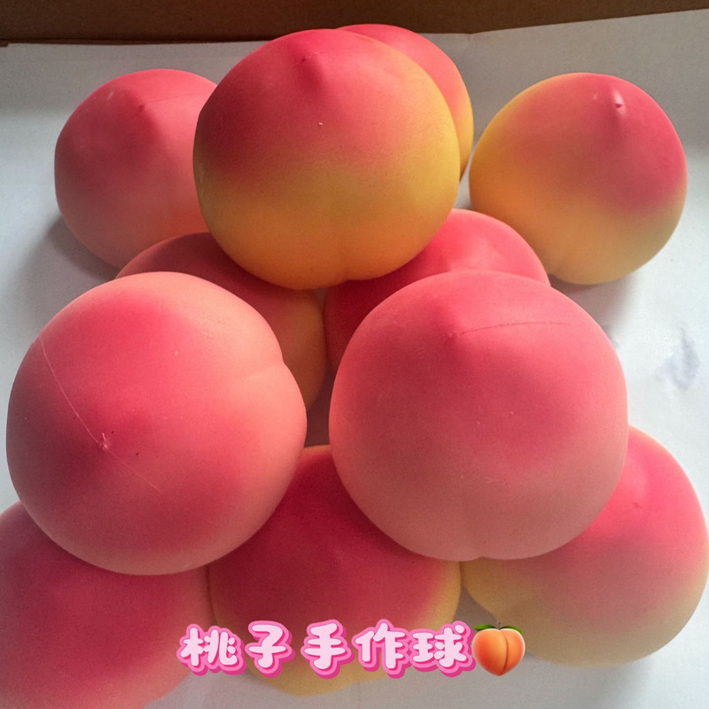 Xiaohongshu and Douyin Trending Item: Realistic Peach-Shaped Soft Handmade Stress Relief Toy, Crunchy Squeeze Stress-Relief Gadget