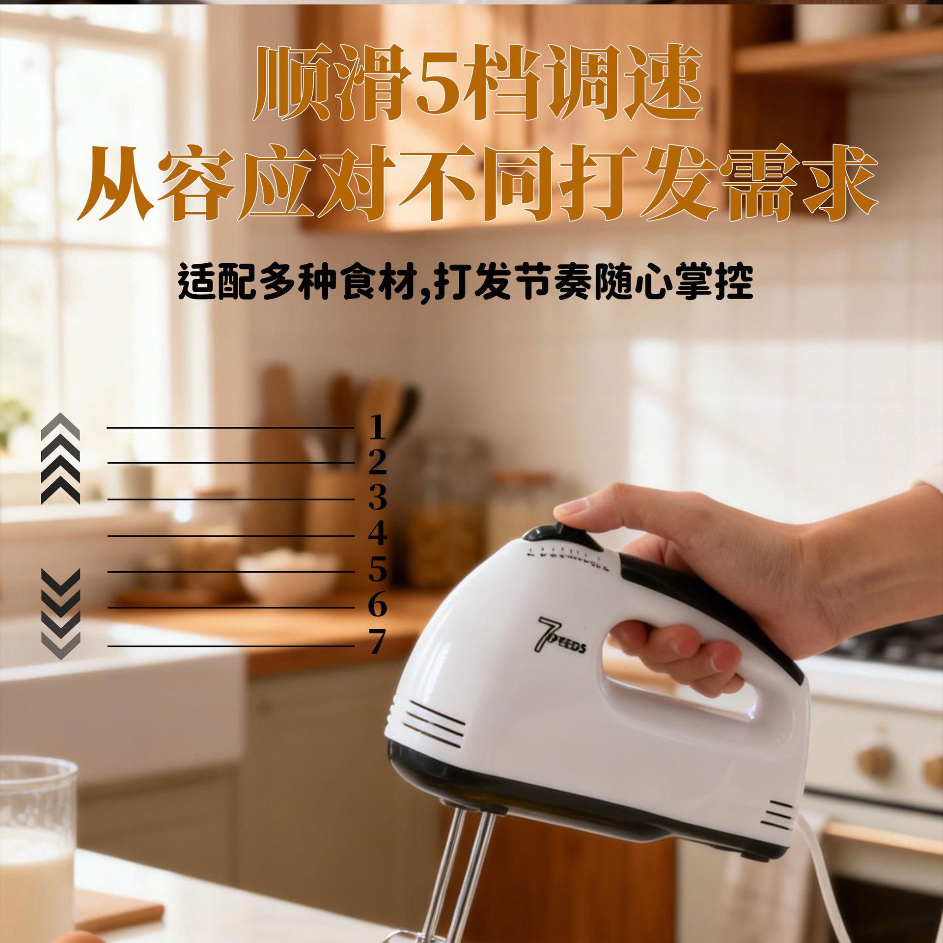 Grenzüberschreitender elektrischer Handmixer mit hoher Leistung für Haushalt, tragbarer Sahne-Aufschäumer und Teigkneter direkt vom Hersteller