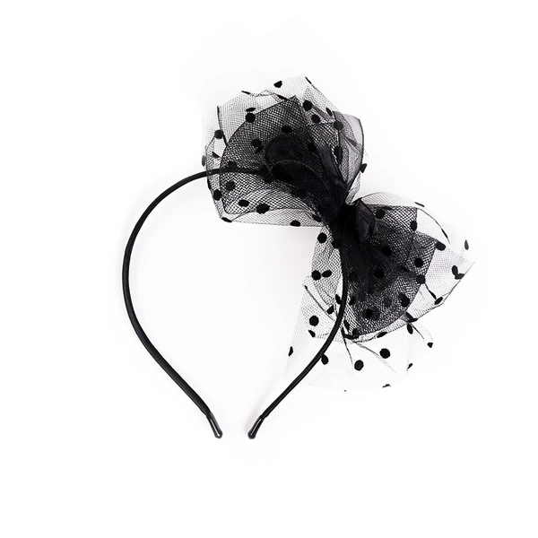PS32 black polka dot mesh