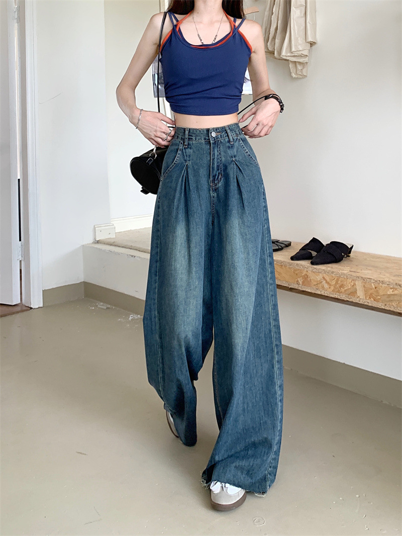 امرأة اليومي شارع غير رسمي ملابس الشارع اللون الصامد مكتمل الطول جيب جينز display picture 5