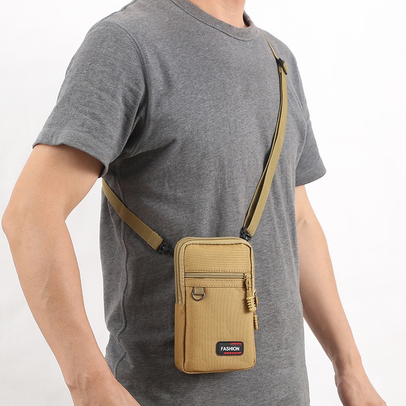 New Multifunctional Oxford Cloth Waist Bag Men's Belt Mobile Phone Bag 6.5inch Outdoor Carabiner Running Bag
