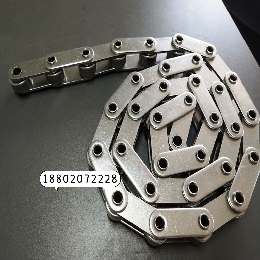 直销304不锈钢50.8空心链大滚珠涂装链条双节距工业 链条输送链