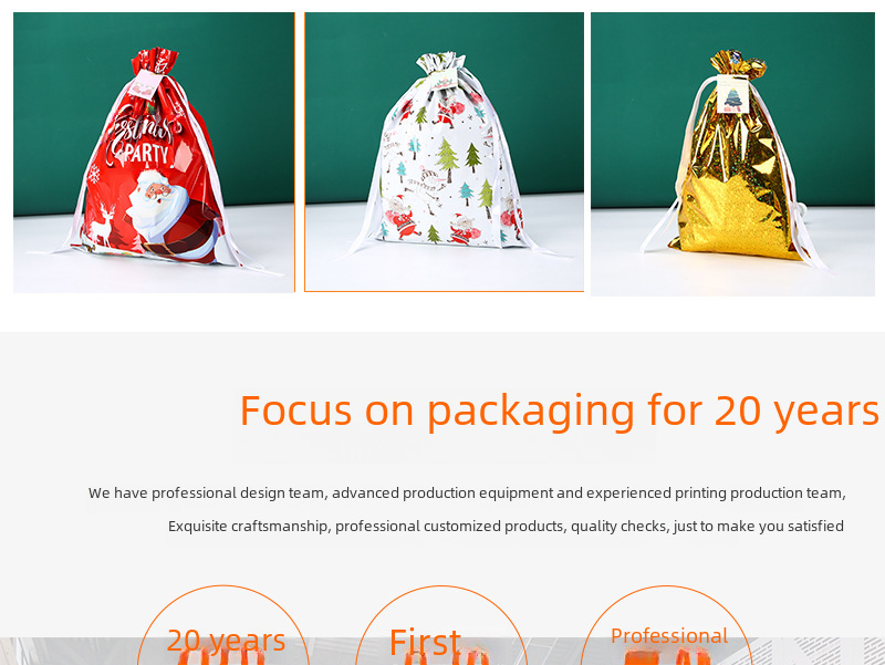 Bolsa de regalo de Halloween para Navidad y Halloween transfronteriza Bolsas con cordón de Papá Noel Bolsa de embalaje de dulces Bolsa de regalo_voghion.com