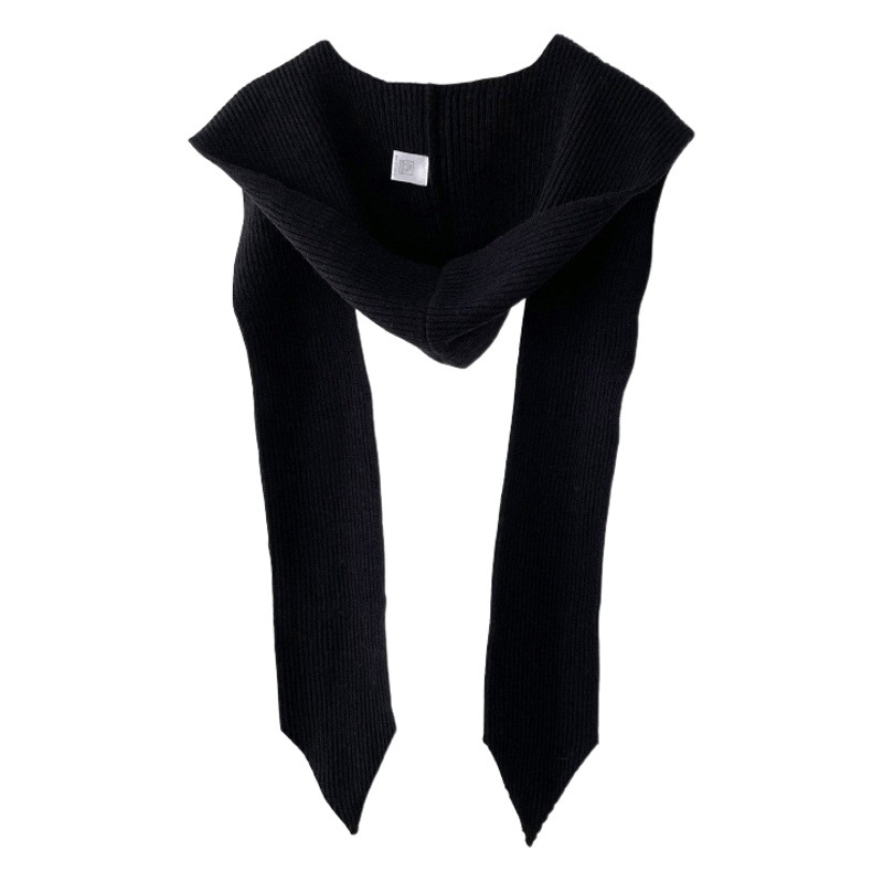 Nuevo estilo coreano versátil color sólido puntiagudo con capucha chal Oficina habitación con aire acondicionado fino cuello exterior protección pequeño chaleco