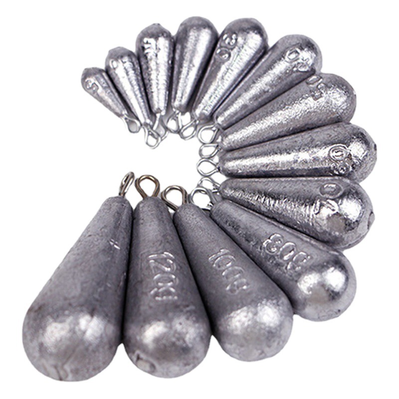 Cross-border wholesale water drop with ring lead pendant lead pendant hook foot gram lead pendant fishing lead pendant fishing gear accessories water drop lead pendant