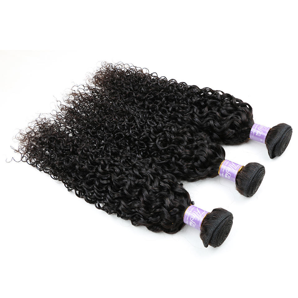 8A cabello humano pelo real rizado cortina de pelo rizado Xuchang peluca burbuja color de pelo presionando