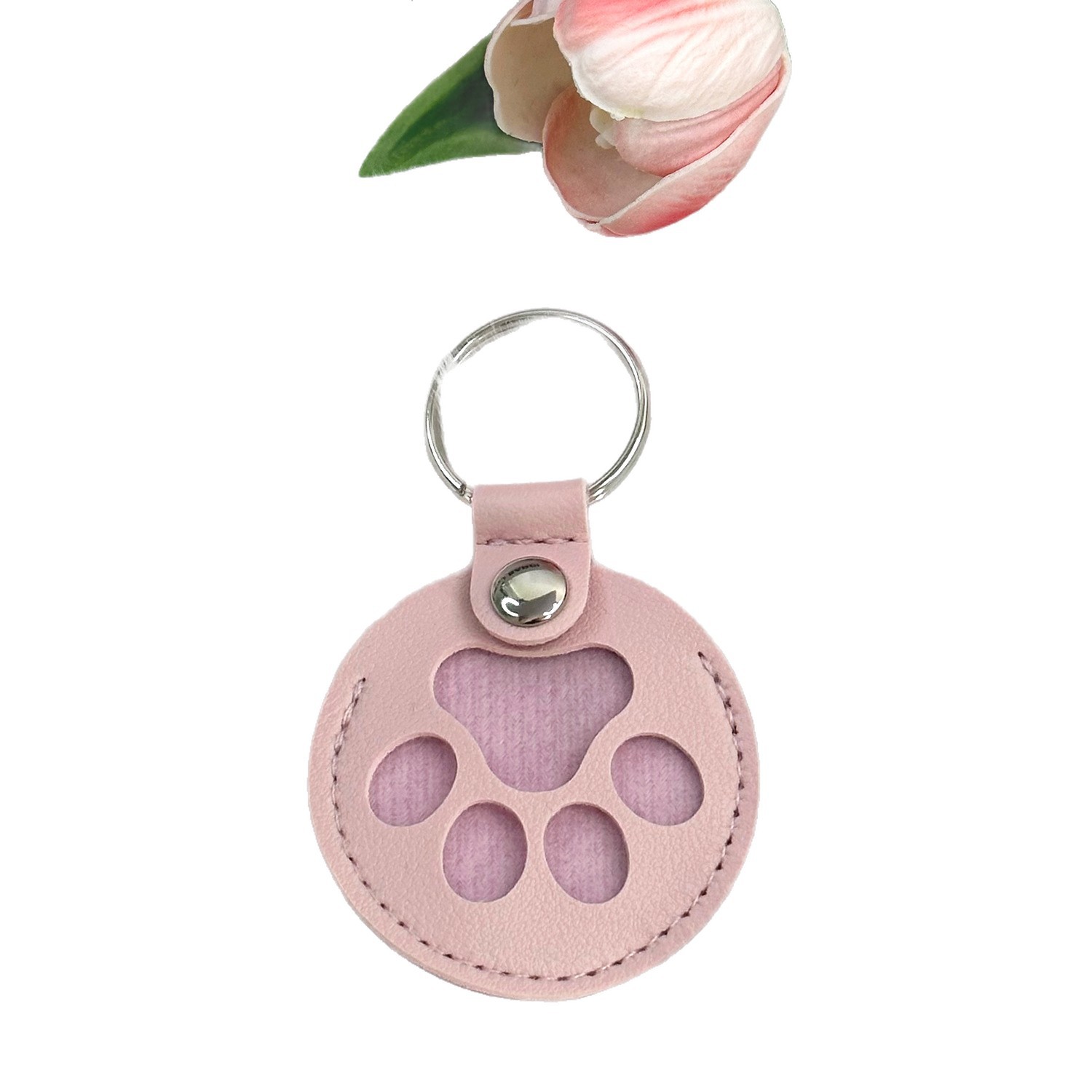 Cuero mascota cabello foto conmemorativo llavero bolsa de almacenamiento de piel gato y perro colgante conmemorativo bolsa colgante