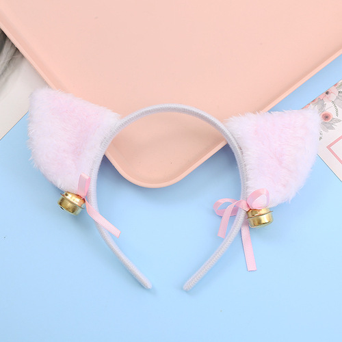 Fox hair accessories cat ears headband cat ear hair clip cat ear bells headpiece hair pin cute