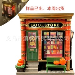 跨境新品Micro Night Light Bookstore微型夜灯书店氛围摆件小屋