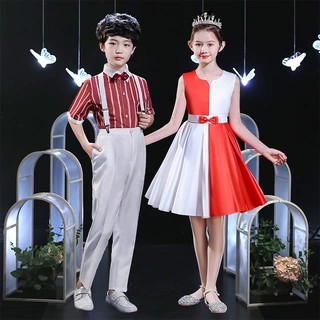 六一儿童合唱服演出服中小学生诗歌朗诵比赛主持礼服幼儿表演服装