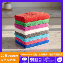 七色保洁抹布家政专用清洁毛巾套装不易沾油加厚款高密珊瑚绒抹布