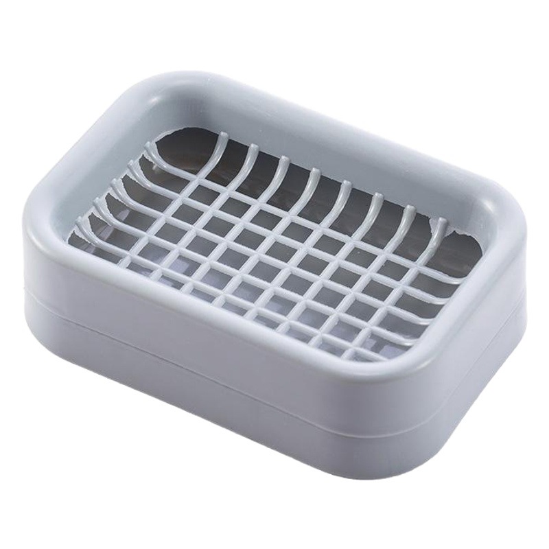 T doble capa drenando caja de jabón de plástico caja de jabón de baño Baño bandeja de jabón de plástico