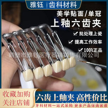 牙科义齿材料上釉夹六齿夹批处理上瓷夹子美学单冠贴面技工工具