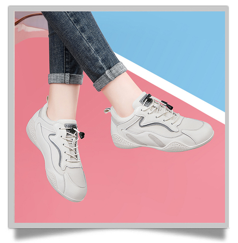 Giày sneaker nữ da thật đế mềm lưới thoáng khí dáng thể thao nhẹ xuân hè 2024 — Xám be 58231 LJ, Màu đen 58231 LJ, Màu hồng 58219 LJ, DH 58278-1 gót trắng cao 3cm mẫu thoáng khí mùa hè chi tiết 15