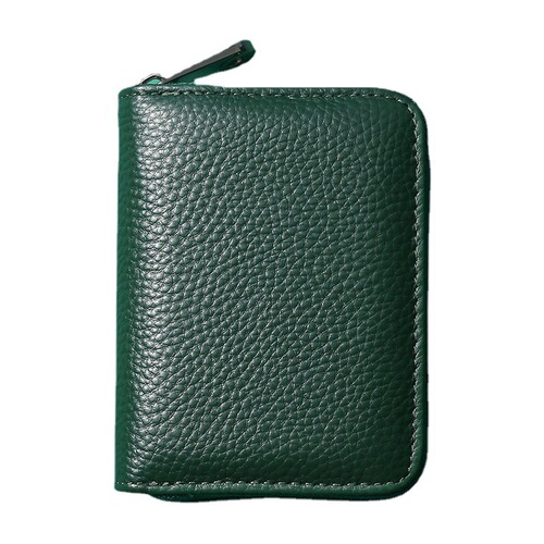 RFID Top Layer Cowhide Accordion Card Bag Large Capacity Multi-Card Slot Women's Genuine Leather Card Holder Men's ID Card Wallet 