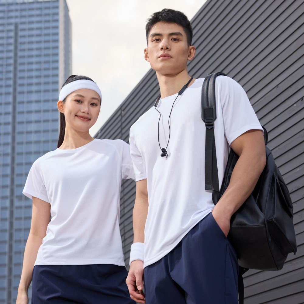 남성과 여성을위한 솔리드 컬러 스포츠 반팔 라운드 넥 티셔츠 경량 마라톤 달리기 농구 훈련 피트니스 빠른 건조 의류