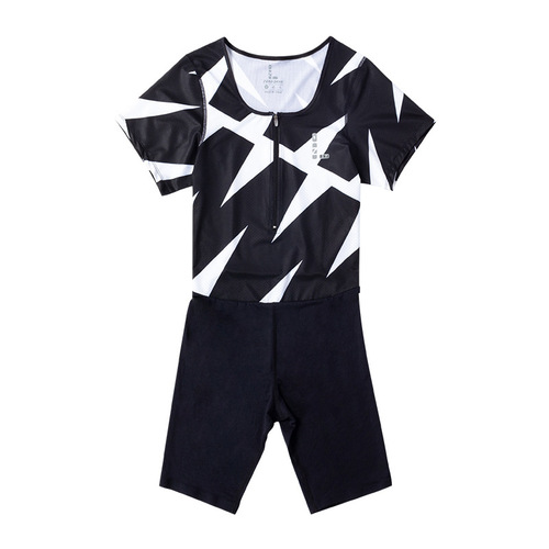 Zero-Resistance Track and Field Short-Sleeve Unisex One-Piece Spandex Running Race Suit for Men