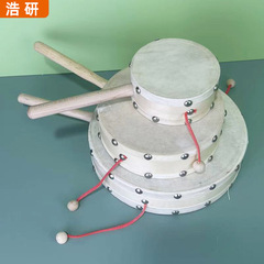 子供の早教玩具オルフ打楽器4インチ6インチ8インチ子供の手で羊の皮の泡を振って太鼓を鳴らす